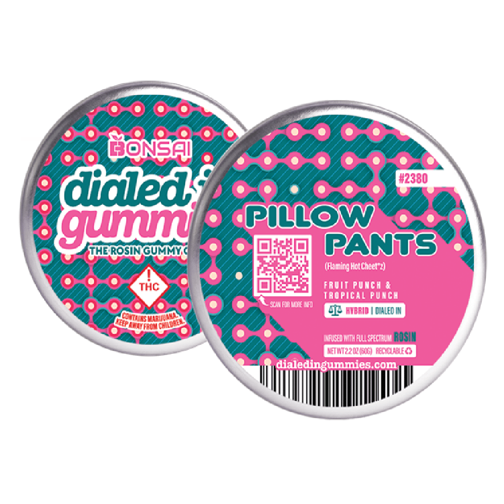 100mg - Pillow Pants #2380 - Rosin Gummies (10pk) by Dialed In Gummies