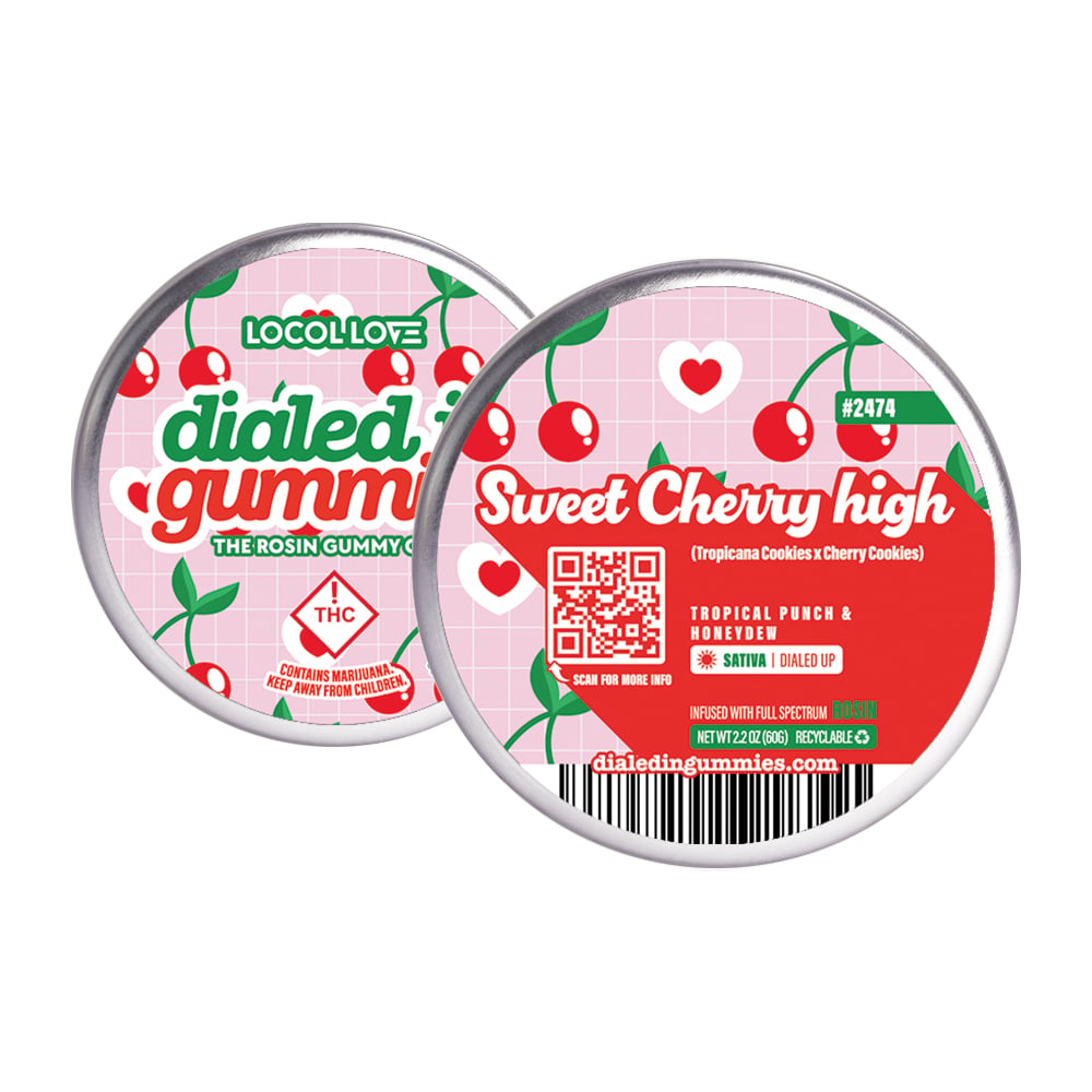 100mg - Sweet Cherry High #2474 - Rosin Gummies (10pk) by Dialed In Gummies