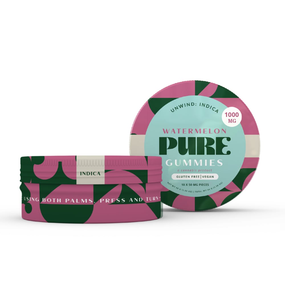 Watermelon - Indica (1000mg) by PURE Edibles