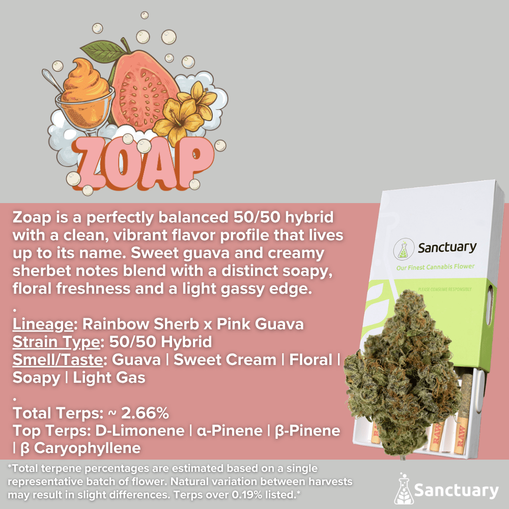 Pre-Roll Pack - Zoap [1g, 5pk] by Sanctuary