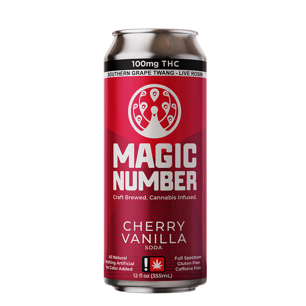 Cherry Vanilla Natural Soda (100mg Live Resin) by Magic Number