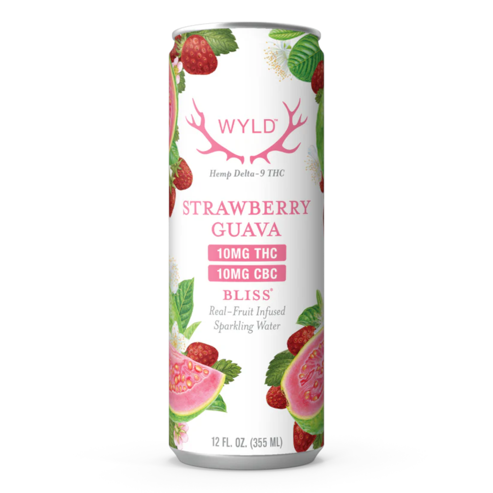 Strawberry Guava THC:CBC Sparkling Water | Bliss | 10mg by WYLD