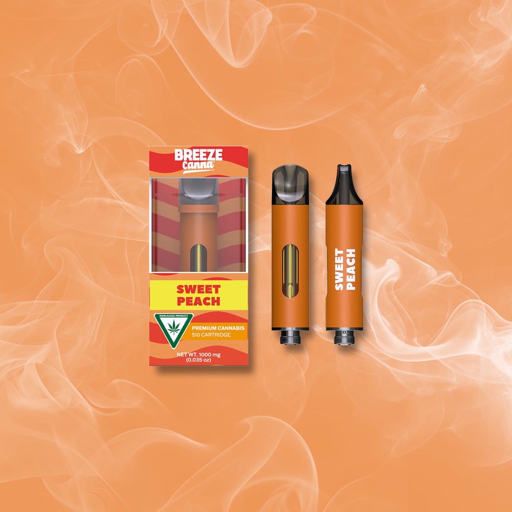 Sweet Peach - Classic 1g 510 Vape Device — BREEZE Canna by Breeze Canna