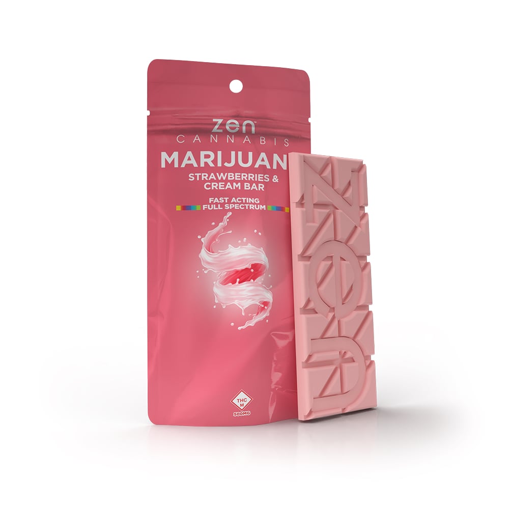 Strawberries & Cream Bar (500mg) by Zen Cannabis