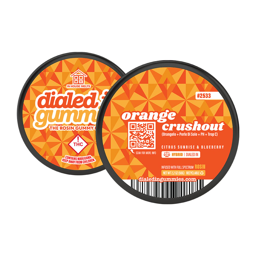 100mg - Orange Crushout #2533 - Rosin Gummies (10pk) by Dialed In Gummies