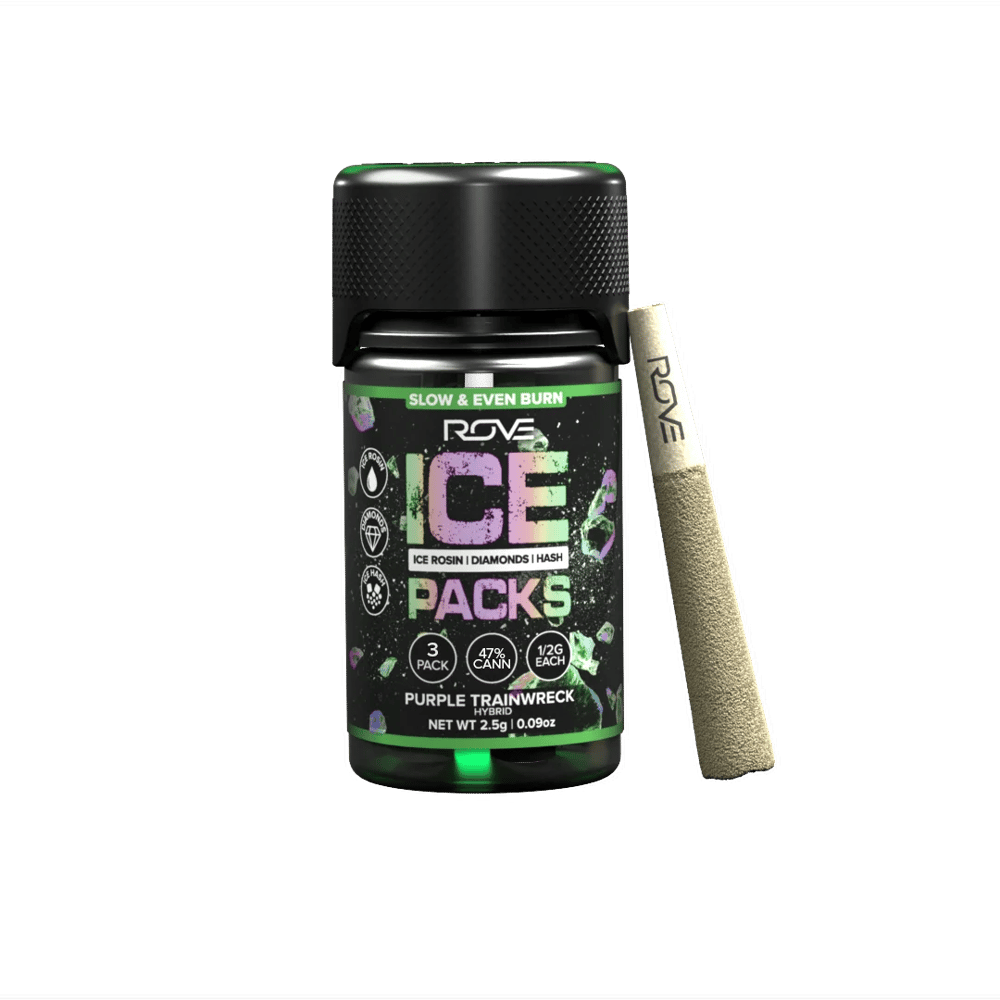 Purple Trainwreck- Infused Ice Packs (Rosin, Hash, and Diamonds) [3x 0.5g] by ROVE