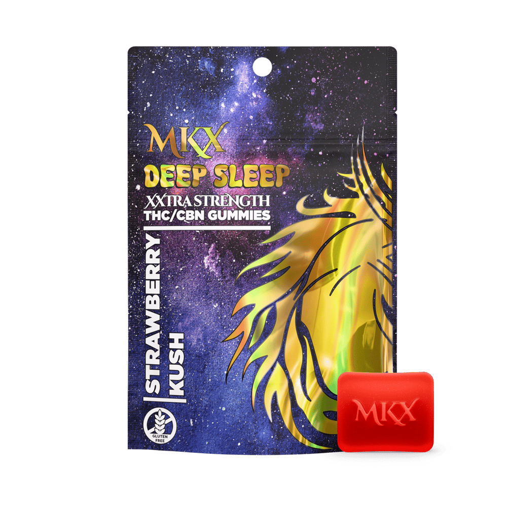 200mg | Strawberry Kush | THC/CBN Deep Sleep Gummies by MKX Oil Co.