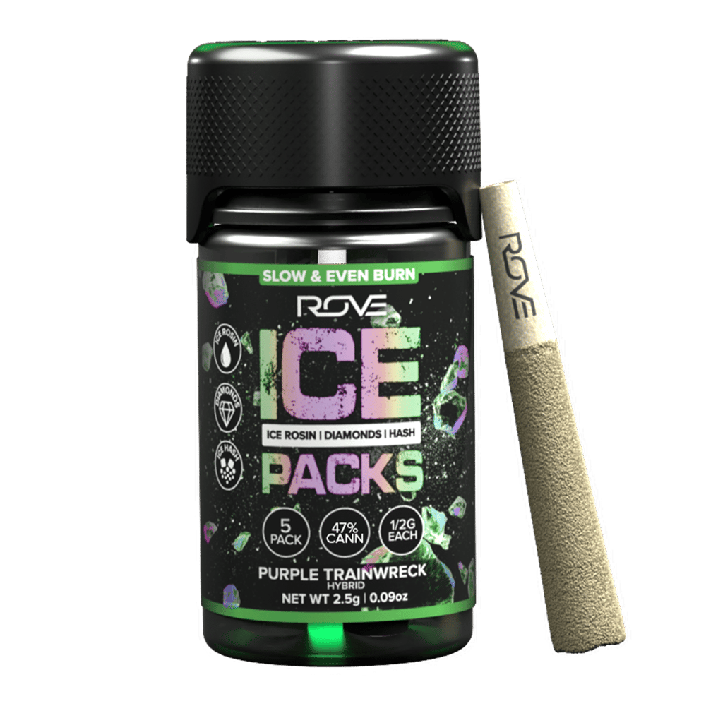 Purple Trainwreck- Infused Ice Packs (Rosin, Hash, and Diamonds) [5x 0.5g] by ROVE