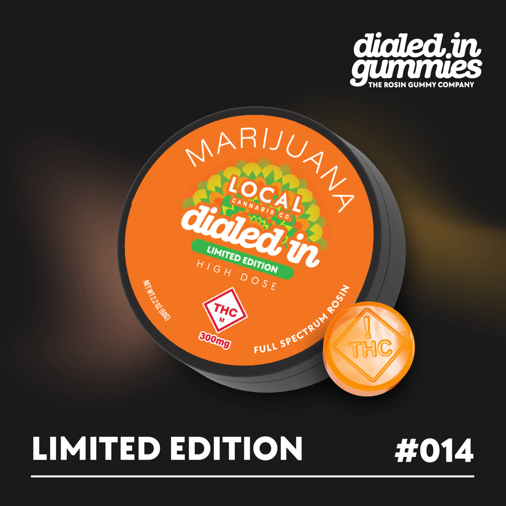 100mg - Orange 43 #014 - Rosin Gummies (10pk) by Dialed In Gummies