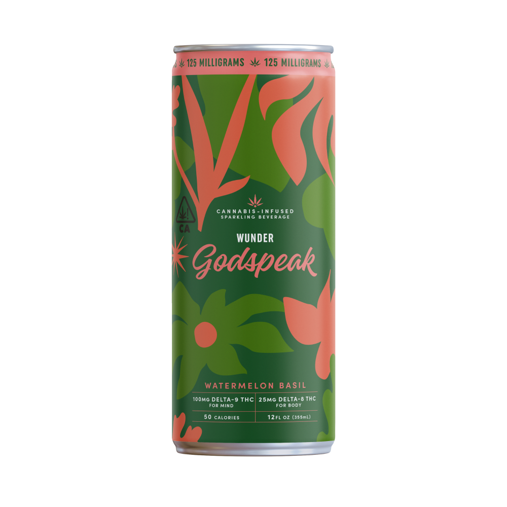Godspeak Watermelon Basil (100mg THC/25mg Delta-8 per can) by FIND WUNDER
