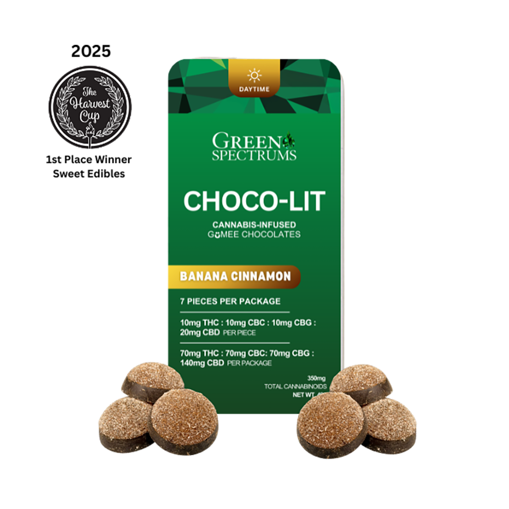 Banana Cinnamon [7pk] (70mg THC/70mg CBC/70mg CBG/140mg CBD) by Green Spectrums