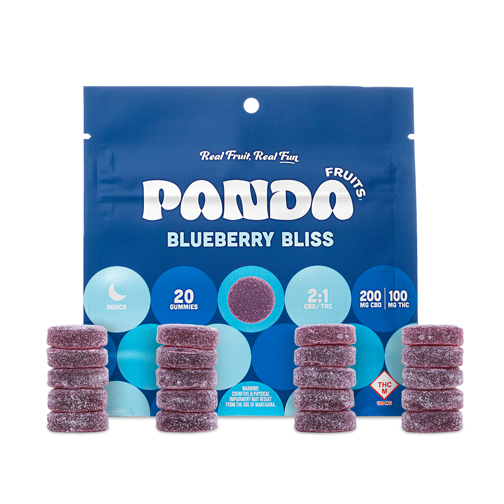 2:1 Blueberry Bliss [20pk] (200mg CBD/100mg THC) by Panda