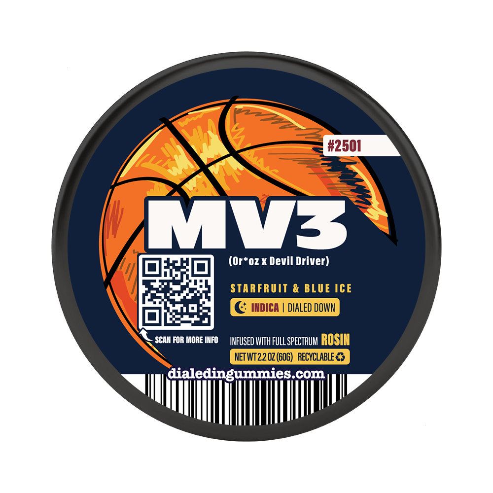 100mg - MV3 #2501 - Rosin Gummies (10pk) by Dialed In Gummies