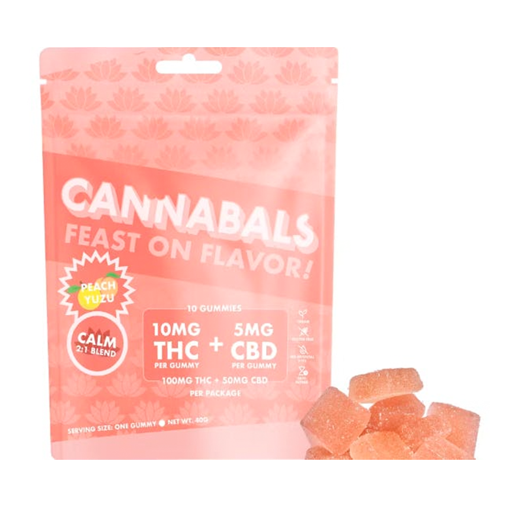 Peach Yuzu [10pk] (50mg CBD/100mg THC) by Cannabals