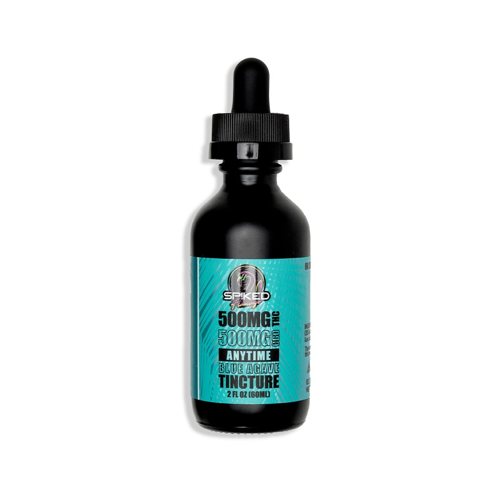 1:1 Anytime Blue Agave [2oz] (500mg CBD/500mg THC) by Spiked Flamingo