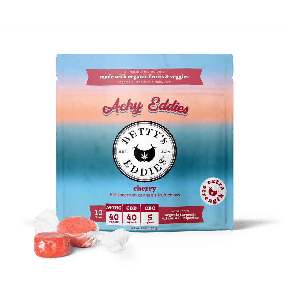 Achy Eddies - Cherry [10pk] (400mg THC/400mg CBD/50mg CBC) by Betty's Eddies