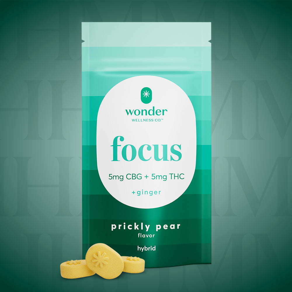 *Wonder | Focus 1:1 Prickly Pear Gummies [20pk] (100mg CBG/100mg THC) by * Wonder Wellness Co.™
