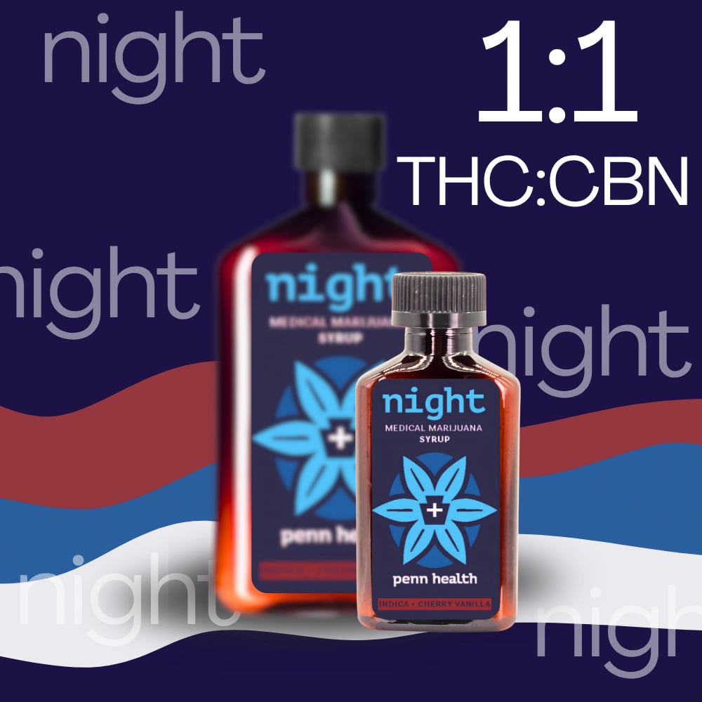 Mini Night 1:1 THC/CBN - Cherry Vanilla [100ml] (100mg THC/100mg CBN) by Penn Health
