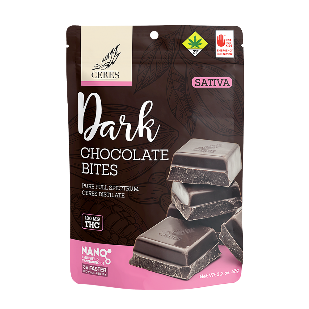 Dark Chocolate - Sativa [10pk] (100mg) by Ceres