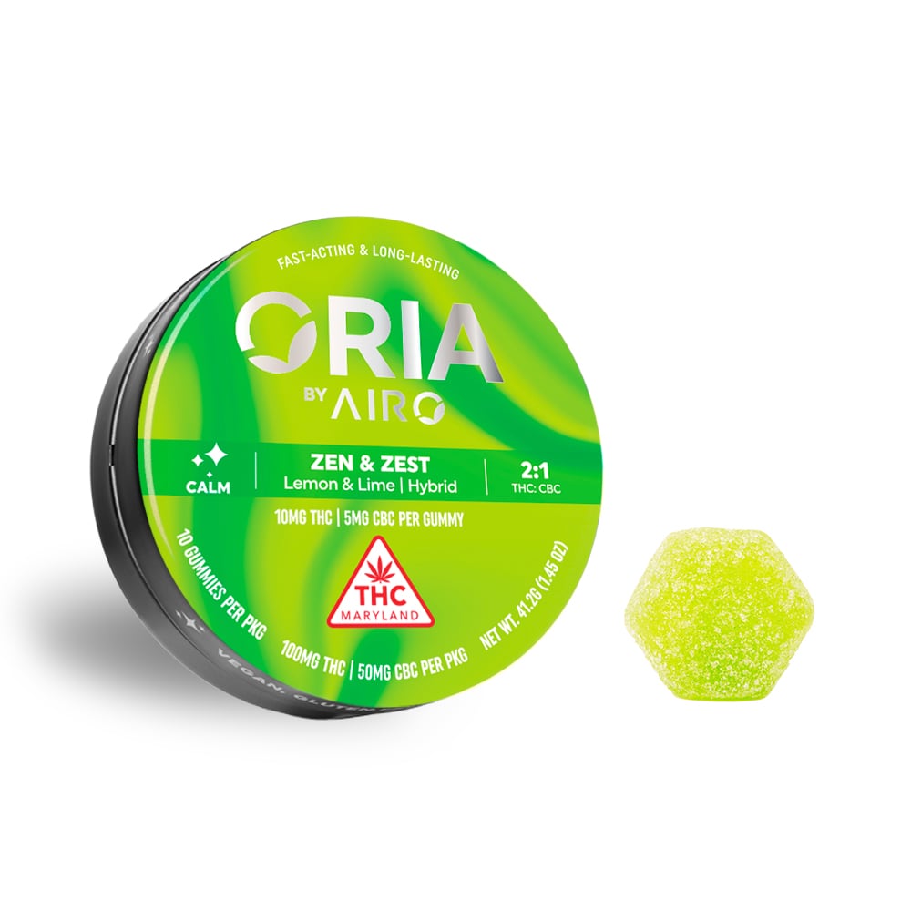 Zen & Zest - Lemon & Lime [10pk] (100mg THC/50mg CBC) by Oria by Airo