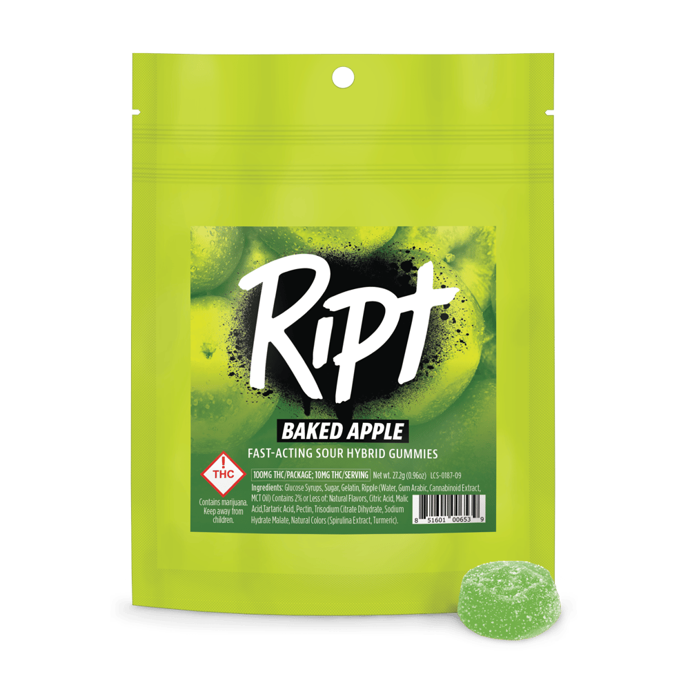 Baked Apple - Sour Hybrid (100mg THC) by Ript