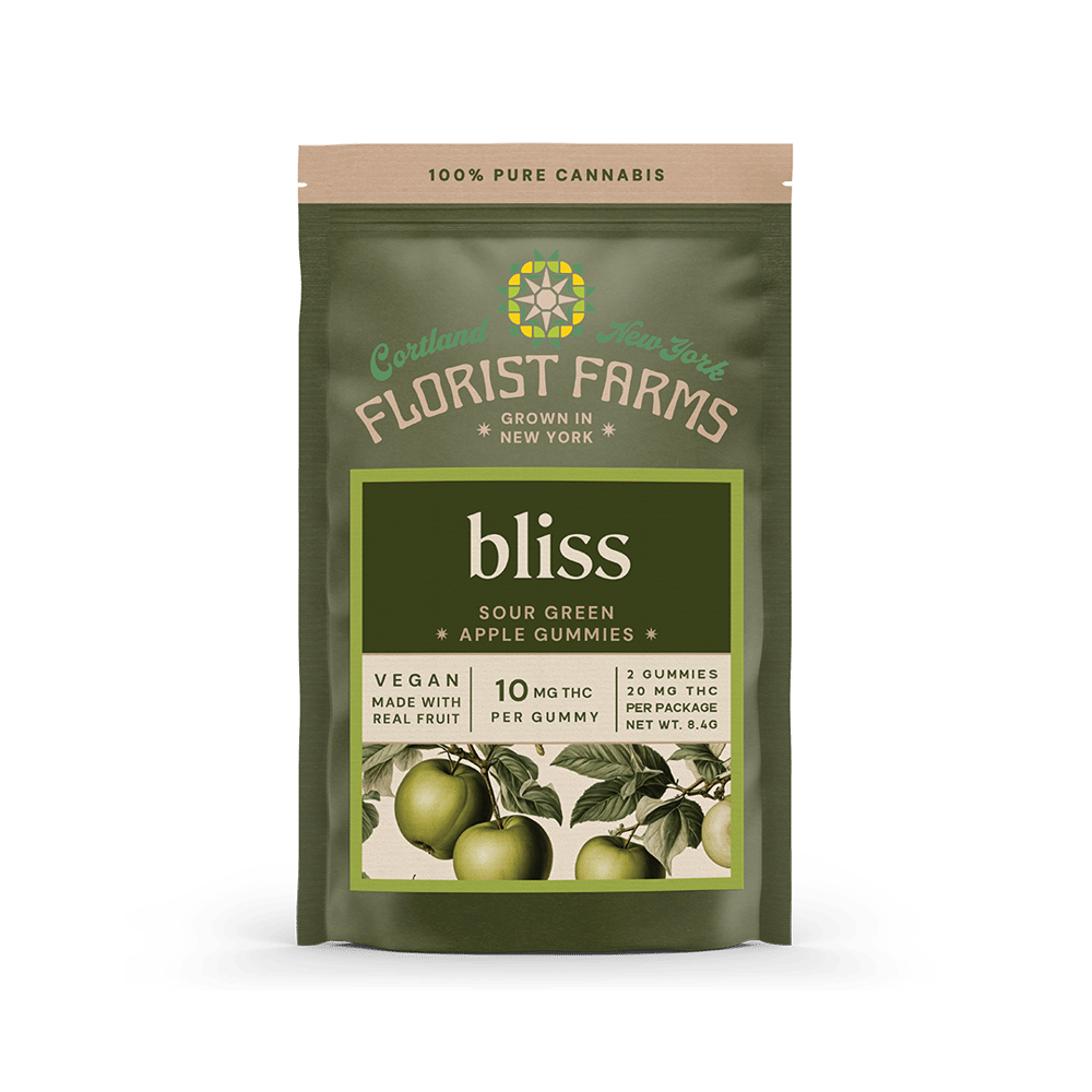 Sour Green Apple | Bliss Gummies | 2pk (20mg) by Florist Farms