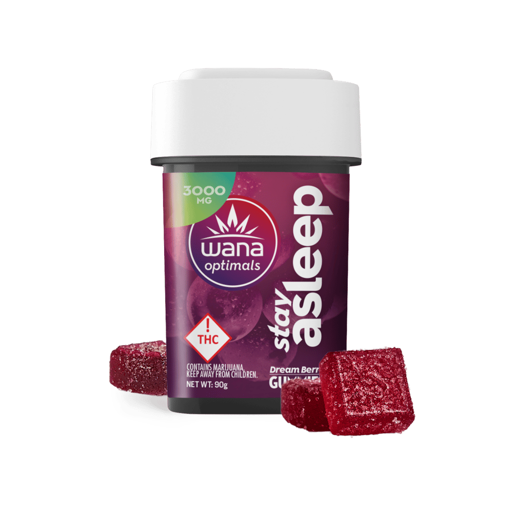 Stay Asleep - Dream Berry [20pk] (1000mg THC/1000mg CBN/1000mg CBG) by Wana in United States