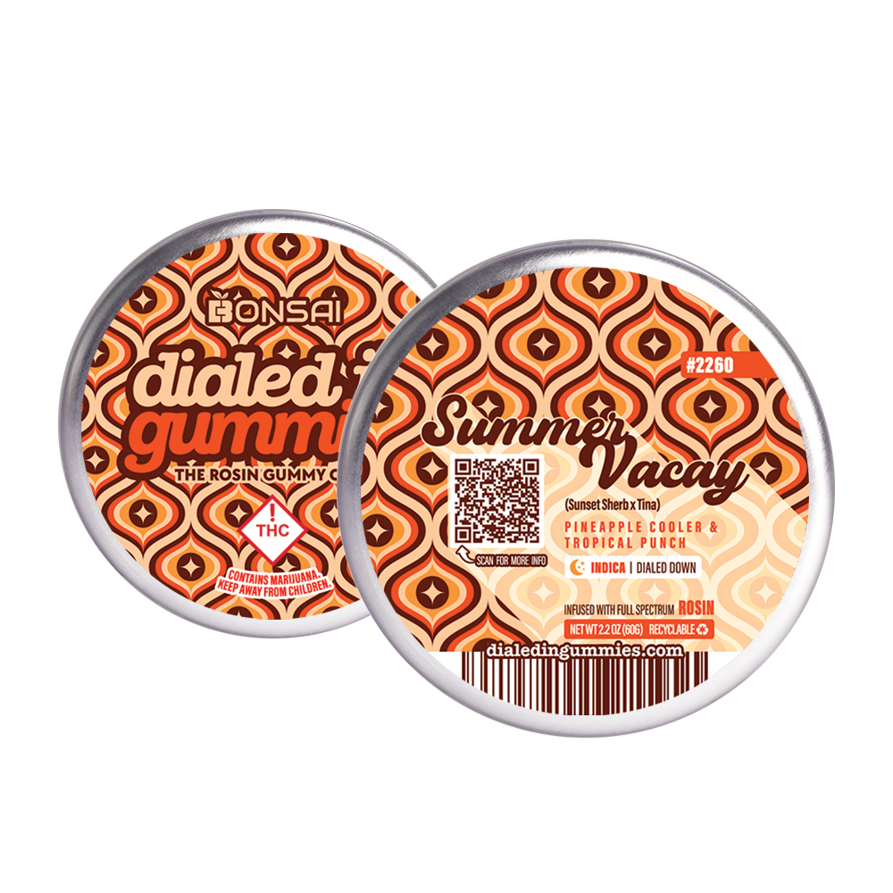 100mg - Summer Vacay #2260 - Rosin Gummies (10pk) by Dialed In Gummies