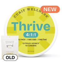 Thrive 4:1:1 Chews - Citrus Honey [10pk] (40mg THCV/10mg CBD/10mg THC) Formerly Good Day THCV Chews