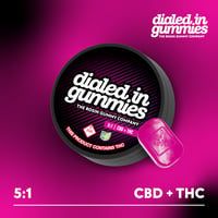 DIALED IN - ROCKET BERRY 5:1  CBD:THC - [100MG THC / 500MG CBD] - 10PK