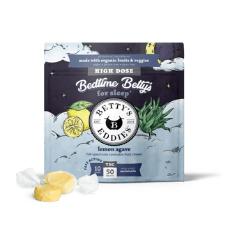 Bedtime Betty’s Lemon Agave [10pk] (500mg THC) Sleep Fruit Chews - High Dose by Betty's Eddies
