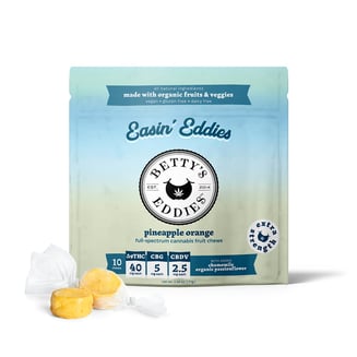 Easin' Eddies - Pineapple Orange [10pk] (400mg THC/50mg CBG/25mg CBDV) by Betty's Eddies
