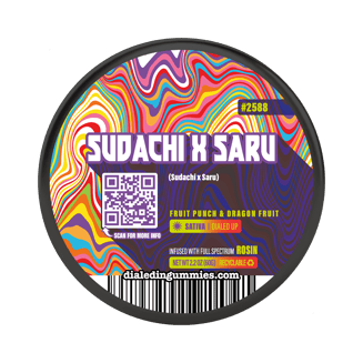 100mg - Sudachi x Saru #2588 - Rosin Gummies (10pk) by Dialed In Gummies
