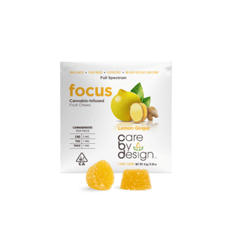 Lemon Ginger "Focus" Gummies, 2 count by Care By Design
