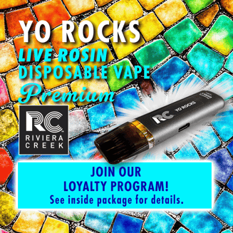 Yo Rocks Disposable/Rechargeable Live Rosin Vape (0.5g) by Riviera Creek
