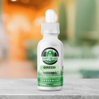 1:1 Green Tincture | Peppermint [30ml] (1000mg CBD/1000mg CBG) by Windy Village