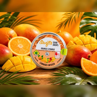 Orange & Mango Sour Drops [20pk] (100mg) by Swifts