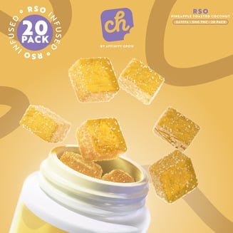 Chew Pineapple Toasted Coconut RSO Gummies 96mg S 01055 20pk