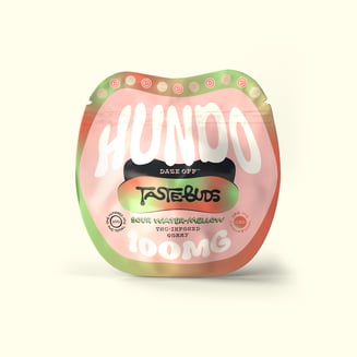 Sour Water-Mellow Gummy Hundo [1pk] (100mg THC/100mg CBD) by Daze Off