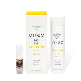 Yellow Full-Spectrum Distillate Vaporizer Cartridge (Granddaddy Purps) by Vireo