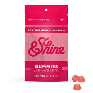 Strawberry [10pk] (100mg CBD/100mg THC) by &Shine