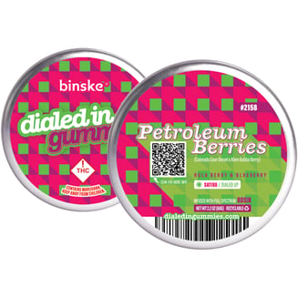 100mg - Petroleum Berries #2158 - Rosin Gummies (10pk) by Dialed In Gummies