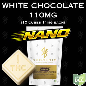 Nano-THC Infused White Chocolates | 110mg | 10pk by SUBSIDIO