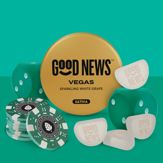 VEGAS: Sparkling White Grape [10pk] (100mg) by Good News™