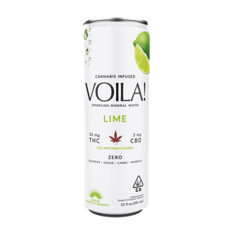 Voila Lime Sparkling Mineral Water (10mg THC/5mg CBD) by Voila!