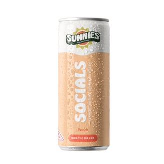 Socials - Peach Sparkling Water - 10mg by Sunnies