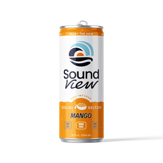SoundView Mango Seltzer [12oz] (3mg THC/3mg CBD/3mg CBG) by SoundView