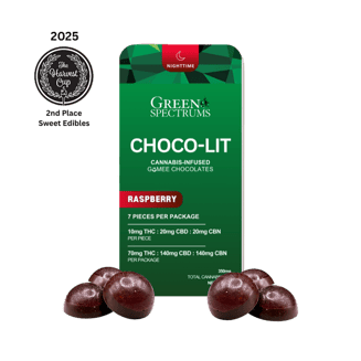 Raspberry [7pk] (70mg THC/140mg CBD/140mg CBN) by Green Spectrums