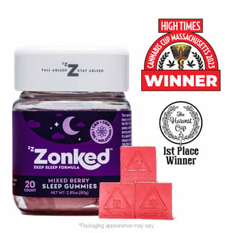 1:1:1 Zzzonked Sleepy Mixed Berry Gummies [20pk] (CBD:CBN:THC) by Zzzonked