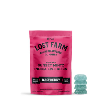 Raspberry x Sunset Mintz [10pk] (100mg) by Lost Farm